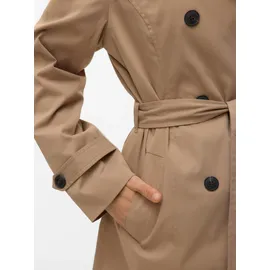 Vero Moda regular fit Trenchcoat mit Taillengürtel zum Binden Modell 'CHALSEA OLIVIA Hellbraun, XS