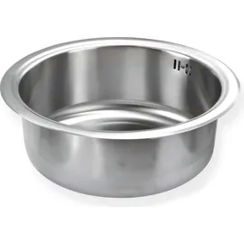 stabilo-sanitär Ronda 1 rund links Einbauspüle edelstahl Handbetätigung 450 x 450 mm