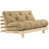 Karup Design ROOTS Schlafsofa 140 x 200 cm, Kiefer natur / Sofa: 140x105x85 Bett: 200x140x20 cm