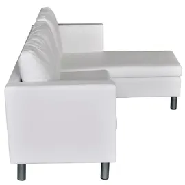 vidaXL Modulsofa 3-Sitzer Kunstleder Weiß