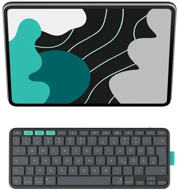 Flip Folio - keyboard and folio case full size - QWERTZ - German - graphite Input Device - Tastatur & Folio-Set - Deutsch - Grau