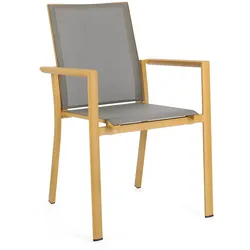 Gartenstuhl Konnor stapelbar mit Armlehne, Senf