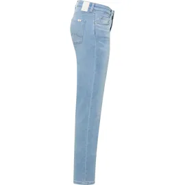 Mustang "Damen Style Crosby Relaxed Straight", Damen, Gr. 31, Länge 34, 201 hellblau, Denim/Jeans, 80% Baumwolle, 15% Lyocell, 4% Elastomultiester, 1% Elasthan, unifarben, straight fit, Jeans Straight-Jeans