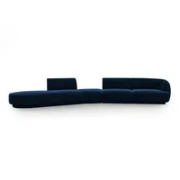 Micadoni Sofa Miley, modular 5-Sitzer blau
