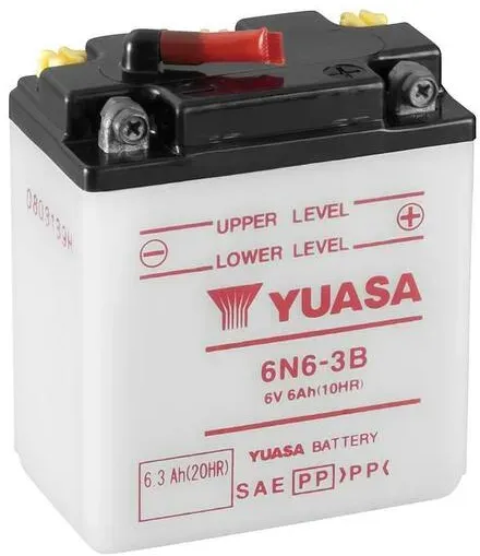 YUASA 6N6-3B Batterie ohne Säurepack