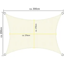 Sol Royal Sonnensegel Creme, 300x200 cm, - Sonnensegel