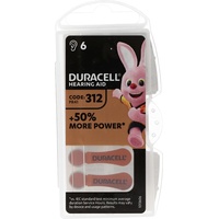 Duracell Hörgerätebatterie DA 312 AC Zn/Luft 1,4Volt 160mAh, Batterien + Akkus
