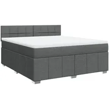 vidaXL Boxspringbett 180 x 200 cm Dunkelgrau