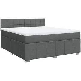 vidaXL Boxspringbett 180 x 200 cm Dunkelgrau