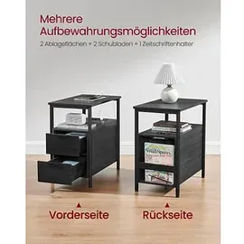 VASAGLE Beistelltisch anthrazit 35,0 x 60,0 x 61,0 cm