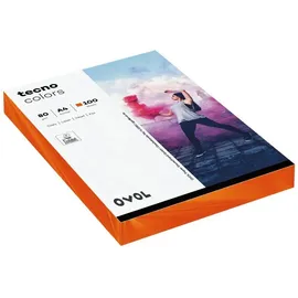 Inapa tecno colors A4 80 g/m2 100 Blatt intensivorange