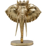 Kare Design Deko Objekt Elephant Royal, königlicher Elefant, Gold, Artikelhöhe 57cm
