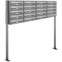 AL Briefkastensysteme Standbriefkasten 19 Fach Silber