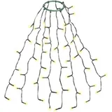 salcar 0,6m Christbaumbeleuchtung mit Ring und 8 Girlanden, 48er LED Überwurf Lichterkette Weihnachtsbaum Wasserdicht Weihnachtsbeleuchtung für 60cm, 90cm, 120cm, Tannenbaum - Warmweiß
