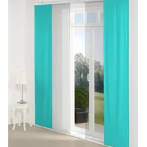 Wirth Schiebegardine WirthNatur (1 St), Paneelwagen, blickdicht, Inkl. Montagezubehör blau 60 cm x 145 cm