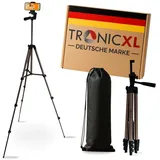 TronicXL Smartphone Stativ 138cm groß schwarz