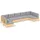 vidaXL Garten-Lounge-Set 7-tlg. grau Kiefer