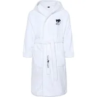 Polo Sylt Bademantel mit Logos, Gürtel und aufgesetzten Taschen weiß 3XL
