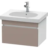 Duravit DuraStyle Waschtischunterschrank wandhängend 6383, 1 Auszug, 600mm, für D-Code, DS638304318 60 x 45,3 cm, Basalt Matt / Weiß Matt