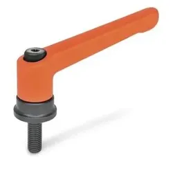 300.4-92-M10-29-OS Verstellbare Klemmhebel mit Spannkraft-Verstärkung, Schraube Stahl