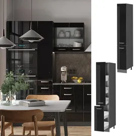 Vicco Hochschrank R-Line 30 x 57,2 x 206,8 cm Schwarz