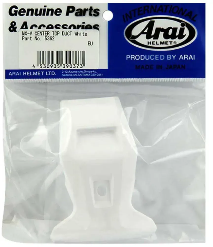 Arai Mx-v Central Rear Obere Belüftungsöffnung Des Helms - White - One Size