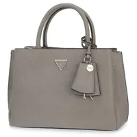 GUESS Jena Elite Luxury Satchel taupe logo