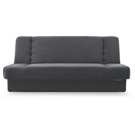 e-meubles Möblo Schlafsofa Dunkelgrau, Holz, 192x85x92 cm, Wohnzimmer Sofas - Couches, Schlafsofas