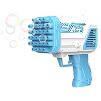 Bazooka Bubble Machine, 32 Löch Automatische Seifenblasen Maschine Seifenblasenpistole Mit LED Lichter Seifenblasenmaschinen Gatling Bubble Machine Bubble Für Kinder Erwachsene Frauen Mädchen