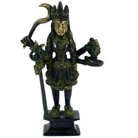 Guru-Shop Dekofigur Messingfigur, Statue Kali 19 cm - Motiv 1 grün