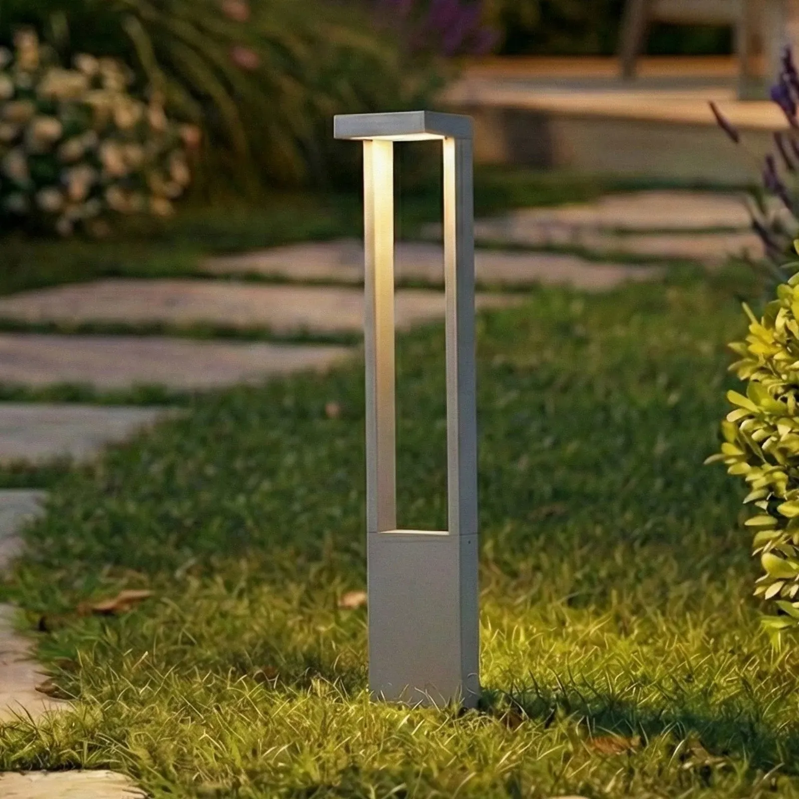 Außenleuchte Lindby, Lonete, Grau, für Terrasse, Aluminium, Modern - 12 - 65