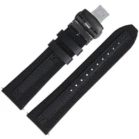 Victorinox Uhrenarmband 24mm Textil/Leder Schwarz 004511 schwarz