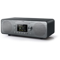 MUSE M-885 DAB Design Bluetooth Stereoanlage mit CD-Player und USB (DAB+, UKW, NFC, AUX), 80 Watt, grau/Silber