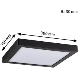 Paulmann LED Panel Abia eckig 300x300mm 4000K Schwarz