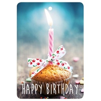 Luma Geschenkanhänger mehrfarbig Happy Birthday mit Kerze 10 St.