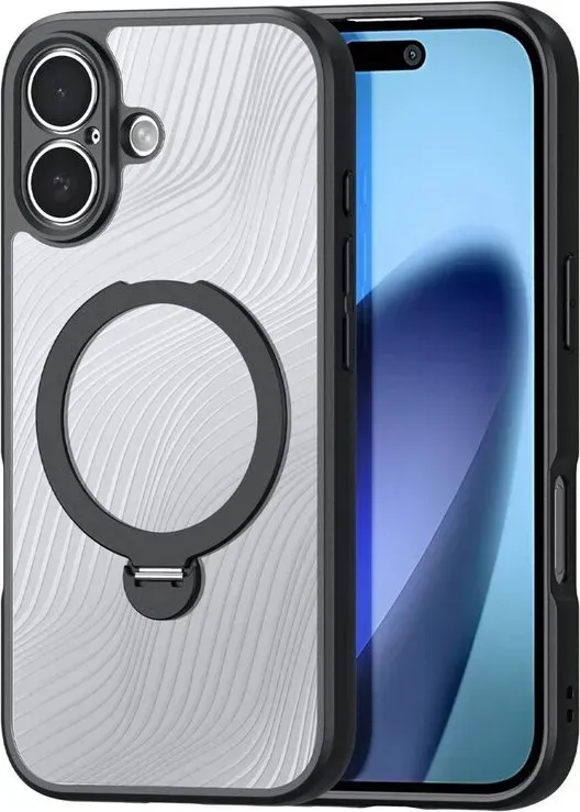 Dux Ducis Aimo Mag Hülle mit Magnetring und Ständer für iPhone 17 – Schwarz