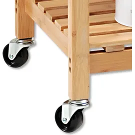 KESPER Küchenwagen Servierwagen Bambus mit Fliesen + Tablett, 25776 - Braun