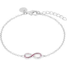 Tom Tailor Infinity Armband mit Zirkonia Rosa/Silber 2100590 Größe 14+2 cm