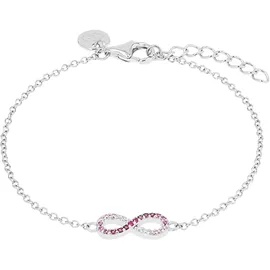 Tom Tailor Infinity Armband mit Zirkonia Rosa/Silber 2100590 Größe 14+2 cm
