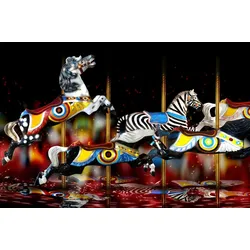 Fototapete PAPERMOON "Tiere", bunt, B:3,50m L:2,60m, Vlies, Tapeten