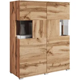 OTTO home Highboard 100 x 120 x 39,5 cm Beige / Braun