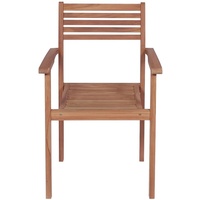 "SALE 2024"Outdoor Relaxsessel,Balkonstuhl Stapelbare Gartenstühle mit Kissen 8 Stk. Massivholz Teak DE12914