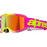 Alpinestars Vision 5 Wordmark Mirror Motocross Brille, pink