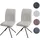 Mendler Esszimmerstuhl HWC-N99 Stoff creme 2er Set