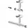 LIEDECO Deckenträger für Gardinenstangen Liedeco silber (chromfarben, matt), Ø:1,6cm, Gardinenstangenhalterungen, für Gardinenstangen Ø 16 mm