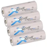 XCell 4x XCell Mignon AA Akku LSD Basic Ni-MH 1,2V 2100mAh