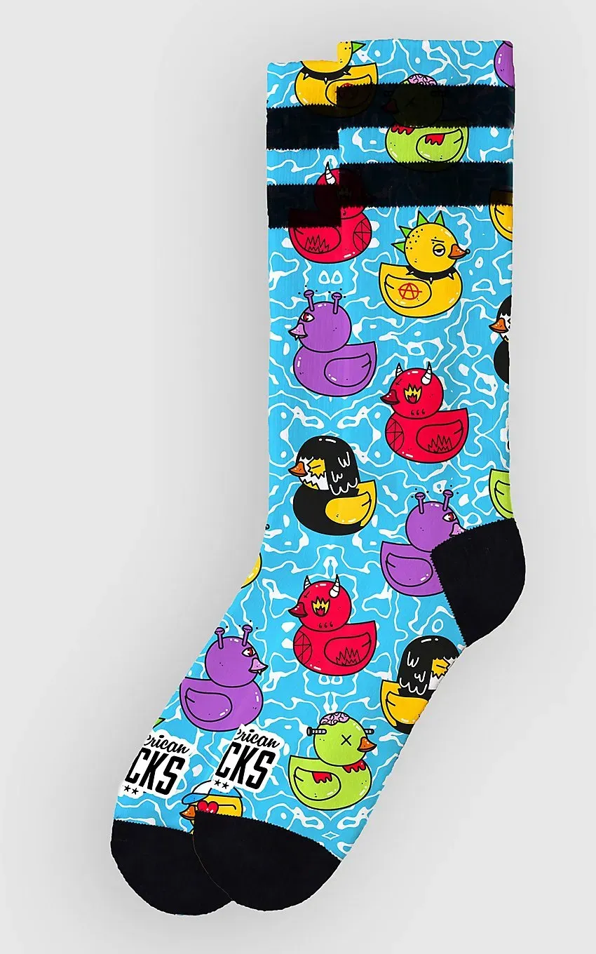American Socks Tub Duck - Mid High Socks blue Gr. SM