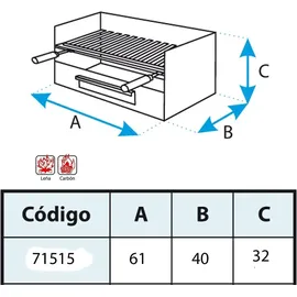 IMEX EL ZORRO Tischgrill grau