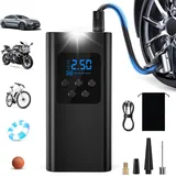 Autoreifenfüller – Leistungsstarker Tragbarer Luftkompressor Mit 45 L/min, Schneller Elektrischer Aufpumper Mit Led-anzeige, 6000-mah-akku, 4 Modi Für Autos, Fahrräder, Motorräder Und Bälle