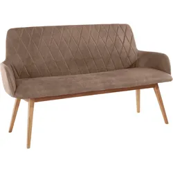 Sitzbank HOME AFFAIRE "Brest", grau (taupe, natur), B:160cm H:88cm T:60cm, Polyester, Sitzbänke, Sitzbank Essbank Polsterbank, Schuhbank, Garderobenbank, Bank Breite 160 cm